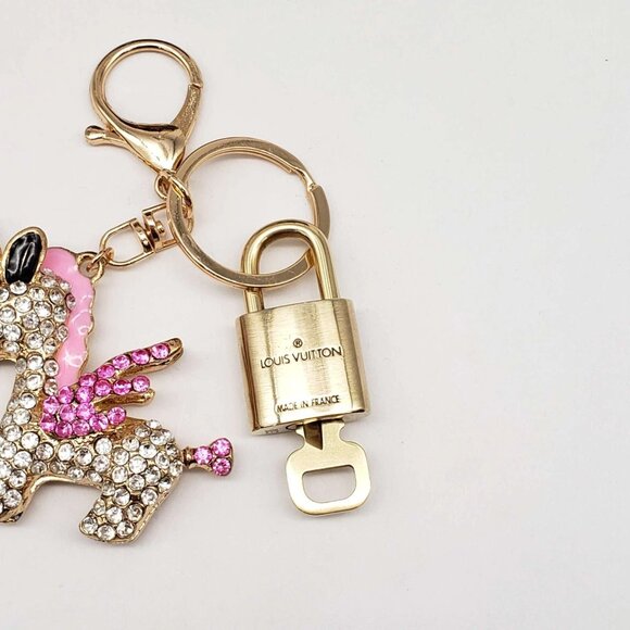 Authentic Louis Vuitton Lock & Key with unbranded Unicorn Bagcharm, Keycharm - Picture 8 of 8